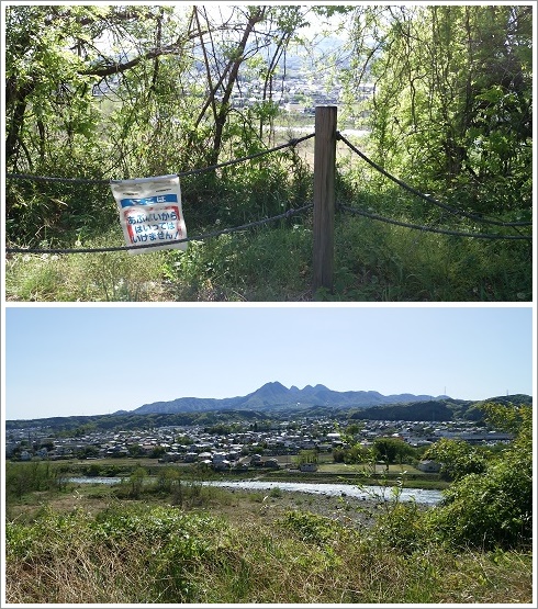 白井城址跡から見た吾妻川側