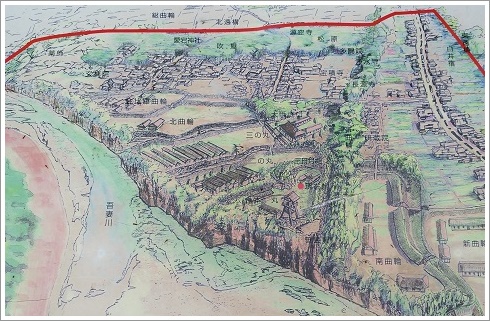 白井城址跡復元図