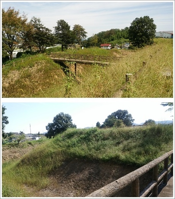 北側の空堀(麻場城址公園)