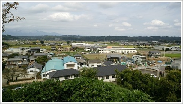 麻場城本丸から見える景色(麻場城址公園)