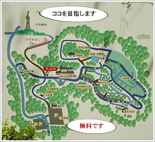 高崎白衣大観音の案内看板