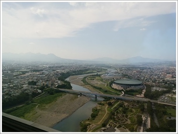 群馬県庁展望台の北側景色