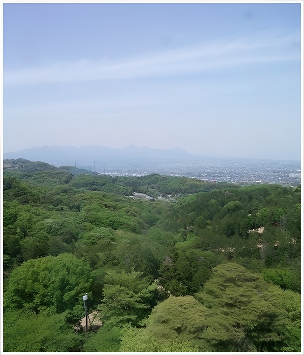 巻物部分の景色(高崎白衣大観音)