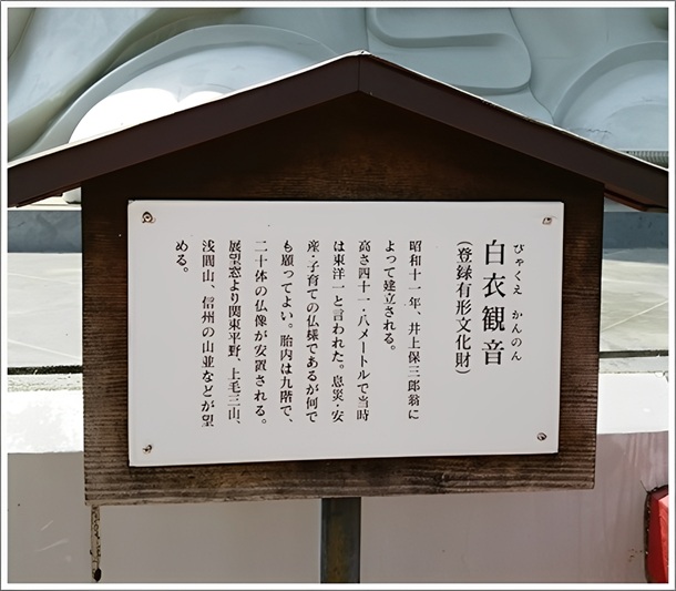 登録有形文化財(高崎白衣大観音)